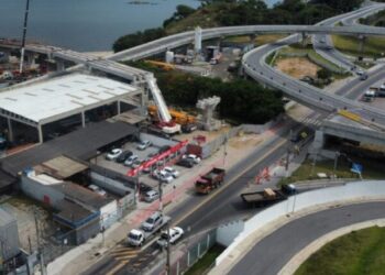Governador vistoria novo acesso viário ao Porto de São Sebastião que tem 92% das obras concluídas