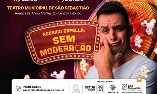 Rodrigo Capella apresenta “Sem Moderação” em São Sebastião