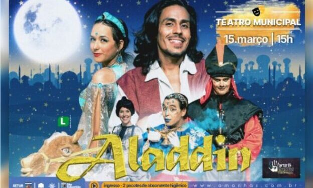 Fundass apresenta “Aladdin” no Teatro Municipal com efeitos mágicos e trilha sonora autoral