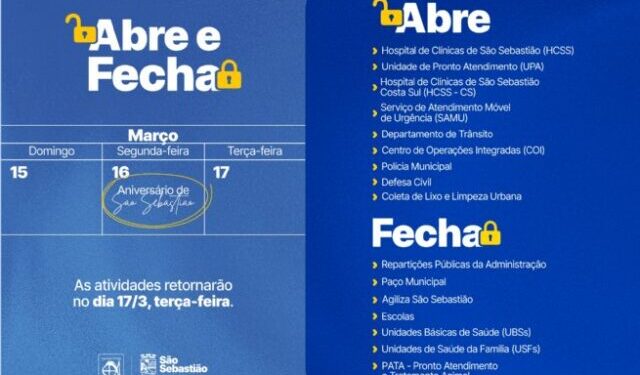 Confira o que abre e fecha no feriado de 390 anos de Emancipação Político-Administrativa