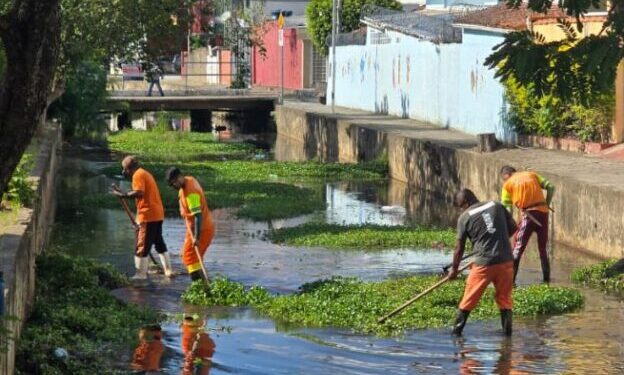 Prefeitura de São Sebastião realiza limpeza geral no Córrego do Outeiro, na região central