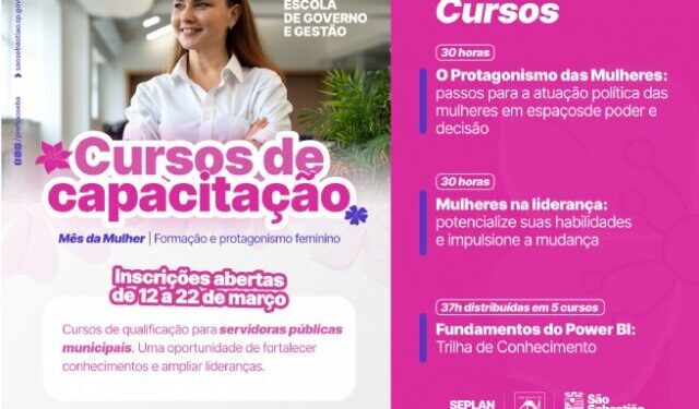 São Sebastião promove capacitação para fortalecer liderança feminina no serviço público