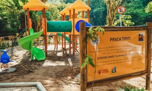 Prefeitura e Associação Renova Camburizinho entregam parquinho na Praça Tipiti, no Sertão de Cambury