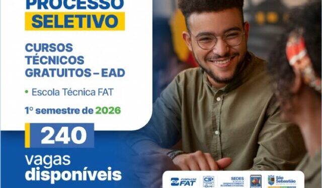 FAT e Prefeitura oferecem cursos técnicos gratuitos com inscrições até 10 de abril