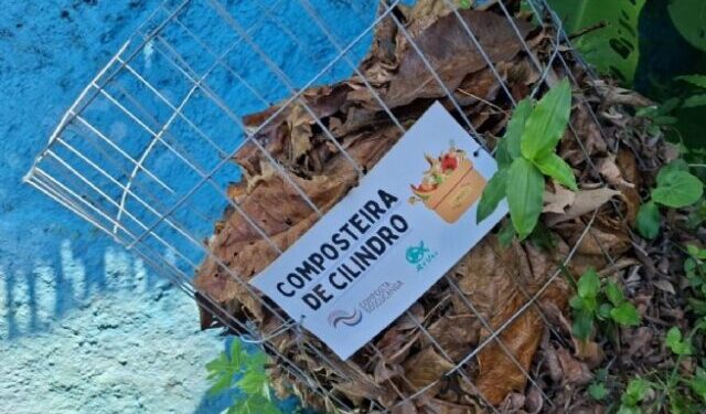 Estudantes participam de formação prática sobre compostagem e aquaponia em ação inter-escolar