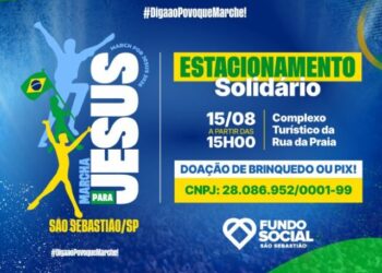 Fundo Social promove Estacionamento Solidário durante 1ª Marcha para Jesus em São Sebastião