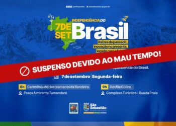 NOTA OFICIAL – SUSPENSÃO DA PROGRAMAÇÃO CÍVICA DE 7 DE SETEMBRO