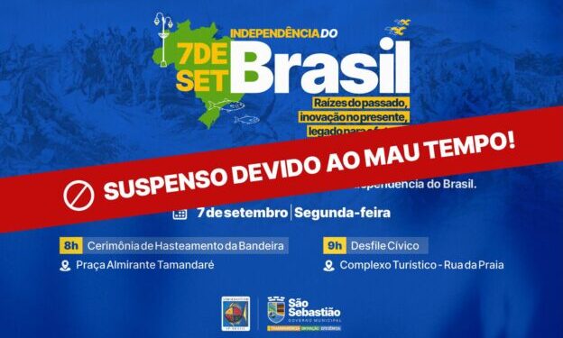 NOTA OFICIAL – SUSPENSÃO DA PROGRAMAÇÃO CÍVICA DE 7 DE SETEMBRO