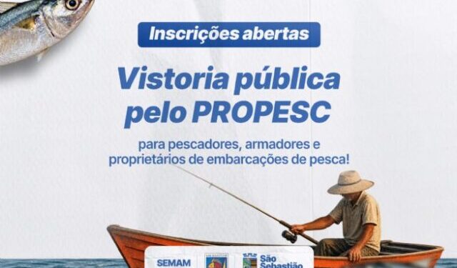 Governo federal abre solicitações para vistoria pública de embarcações de pesca até 30 de novembro