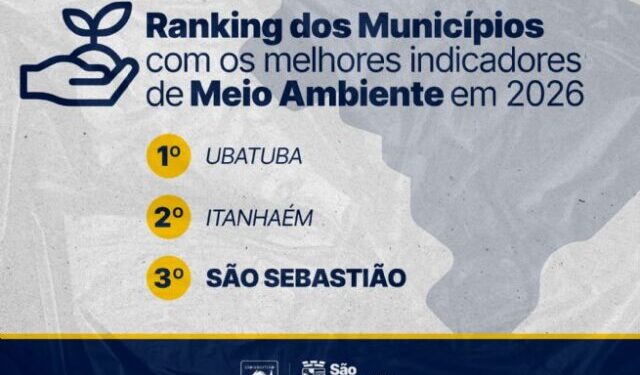 São Sebastião é o 3º melhor município do Brasil em ranking de indicadores ambientais 2026